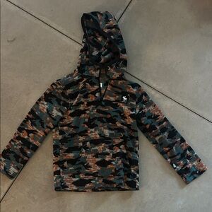 Abercrombie Kids Camo Hooded Pullover Shirt - Green & Brown